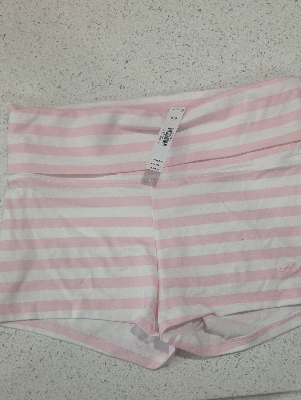 PINK pink & White Striped Boyshorts Size Small